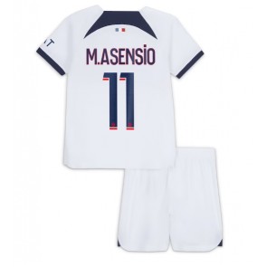 Paris Saint-Germain Marco Asensio #11 Bortaställ Barn 2023-24 Kortärmad (+ Korta byxor)